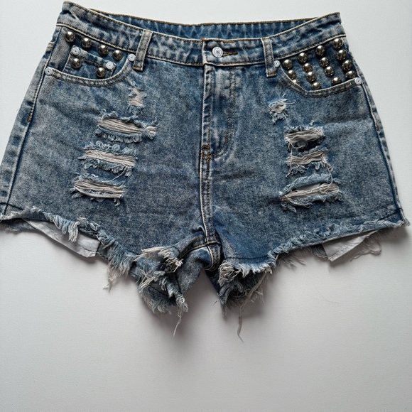 Soul Star distressed denim shorts” sz m (6-8) - Picture 1 of 5